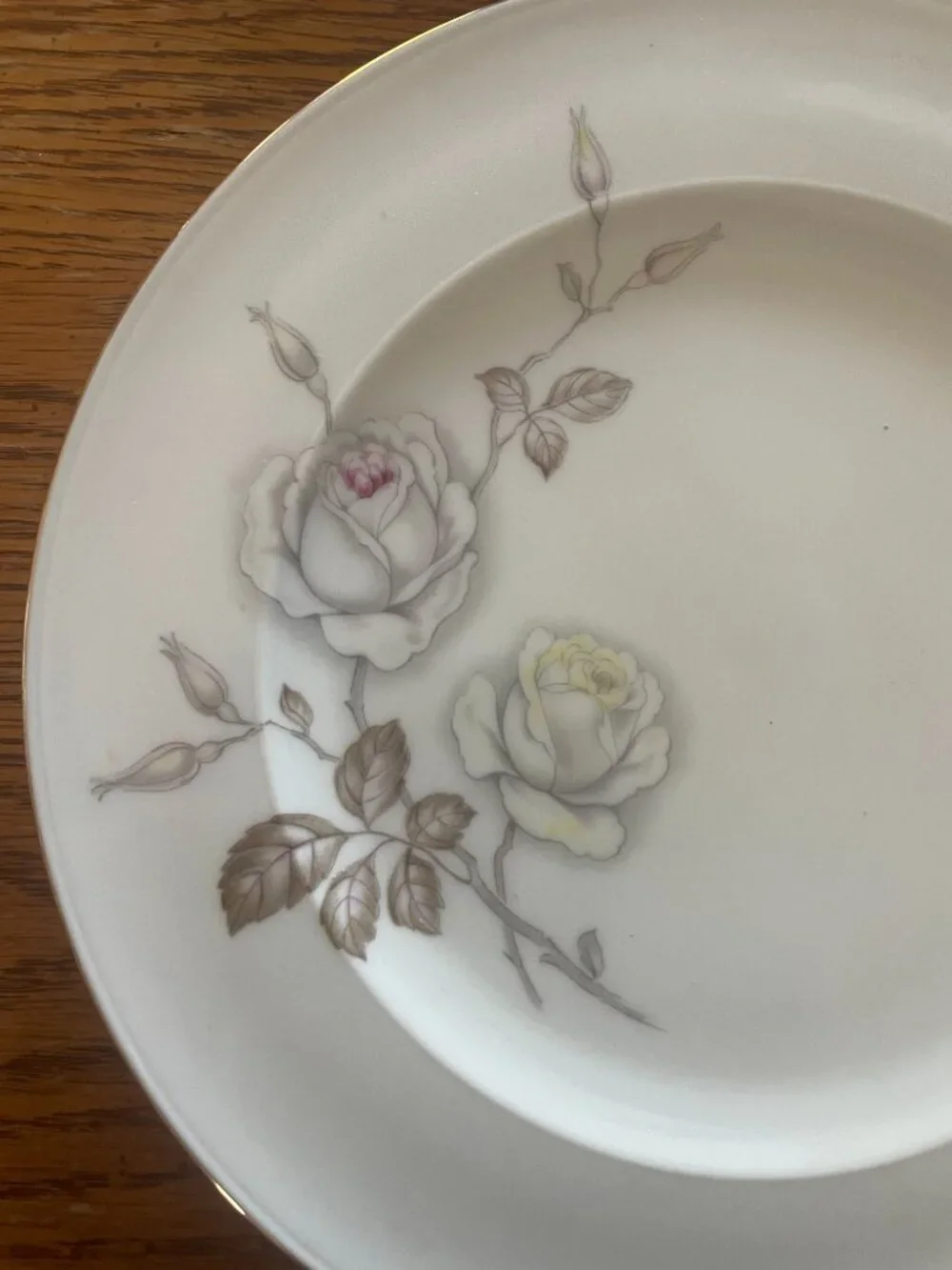 Set 4 Sweetheart Rose Salad Plates Johann Haviland Bavaria Germany 8 Inch